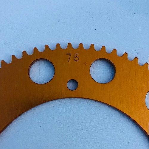 76t alloy gold kart sprocket - alloy,